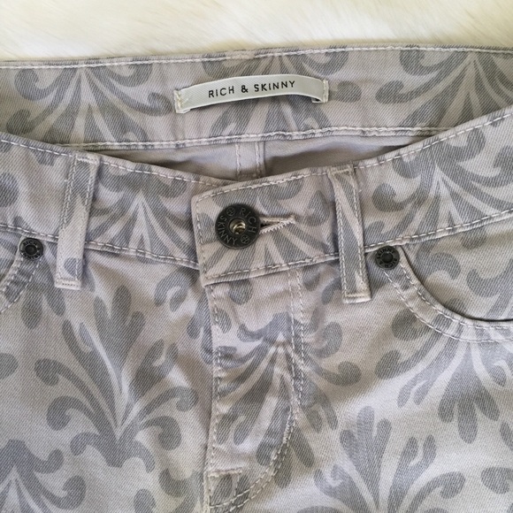 Rich & Skinny Ankle Skinny Jean Damask Print NWT - Picture 4 of 6